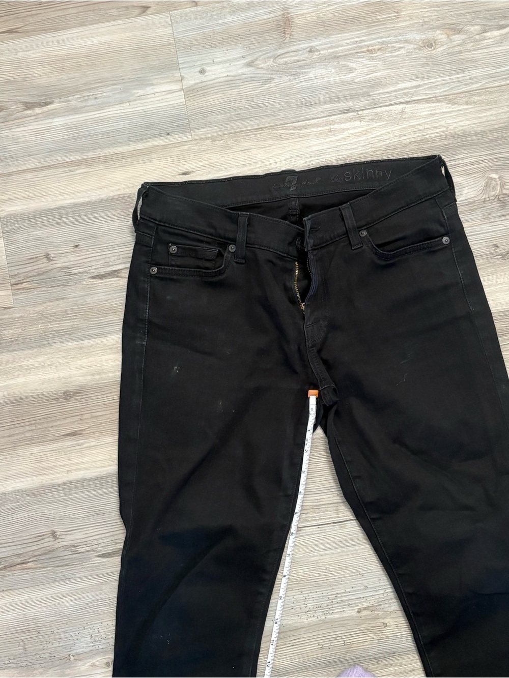 7 For All Mankind Black Slim Jeans